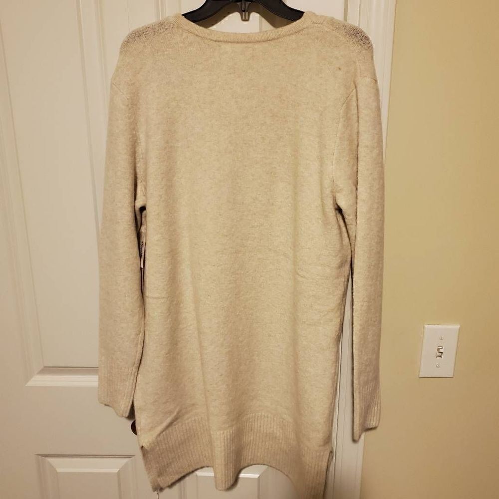 NWT Goodthreads Cream Wool Duster Cardigan M - Picture 4 of 7